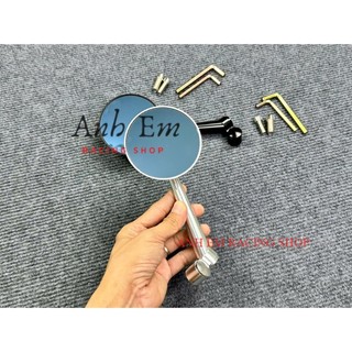  Kính Gương Tròn Rizoma Full Nhôm CNC Cho Xe Vespa Honda Yamaha Hàng Cao Cấp   LẺ KÍNH GẮN BÊN TRÁI   