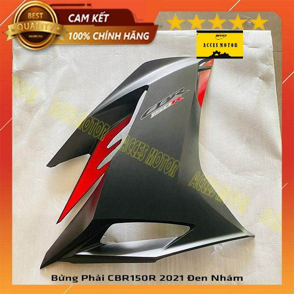 Cánh Bửng, Yếm Trái / Phải CBR150R 2021 Đen Nhám Chính Hãng mã 64300-K45-TL0ZC / 64400-K45-TL0ZC