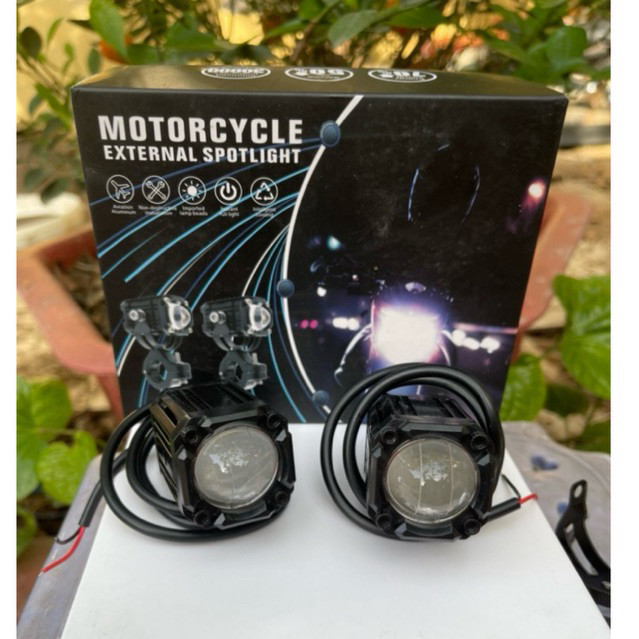 Bi cầu trợ sáng W2 4 chế độ tích hợp auto pasing siêu sáng gắn xe máy , xe điện