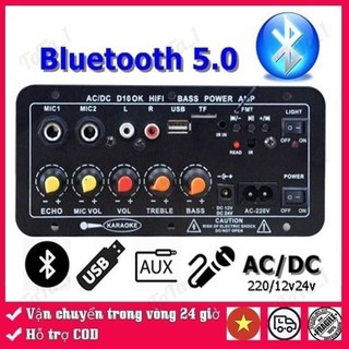  Mạch loa kéo D10 Bluetooth 5.0 hát Karaoke dùng điện 12V 24V 220V  Tặng kèm đủ phụ kiện - Điện tử Phương Huy- 