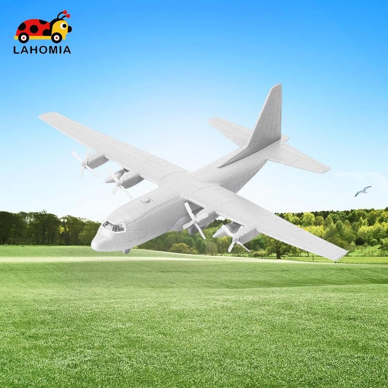 Mô hình máy bay vận chuyển 1 / 144 có chân đế, 4D thu nhỏ US C130 để trang trí