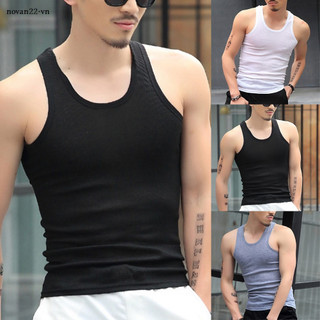 ✨Bán chạy✨Nam Tank Áo Lót Tập Gym Tập Luyện Stringer Thể Dục Áo Thun Beater Undershirt