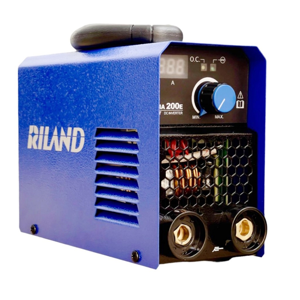 may han mini Riland MMA 200E, công nghệ ARC FORCE Và HOT START, giúp chống dính que, dễ mồi lửa Ruix