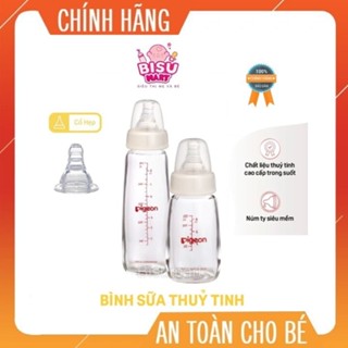 Bình Sữa Cổ Hẹp thủy tinh Pigeon cho bé 120ml 240ml
