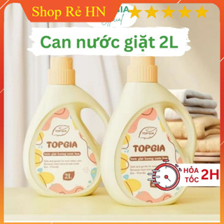 Nước giặt xả sắc Hương Nước Hoa Top Gia 2in1, can 2 lít khử khuẩn lành mạnh, lưu hương tới 24H - SHOP RẺ HN