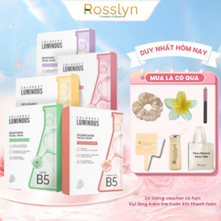  Mặt Nạ Giấy COLORKEY LUMINOUS Vitamin B5  Vitamin B3  Trà xanh Hỗ trợ dưỡng ẩm sáng da giảm dầu mụn 10 miếng hộp 