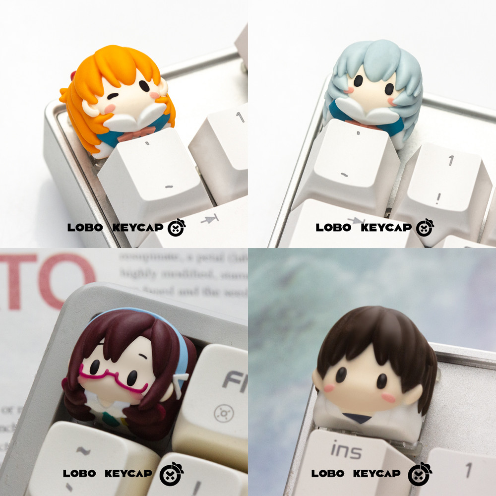 Eva Keycap Hoạt Hình Dễ Thương 3D Sáng Tạo Dễ Thương MX Switch Bàn Phím Cơ Nhân Vật Anime Nhựa Keyca
