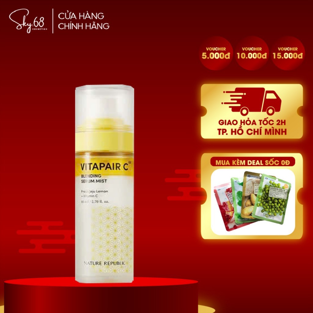 [Nature Republic] Serum dạng xịt Nature Republic Vitapair C Blending Serum Mist 80ml