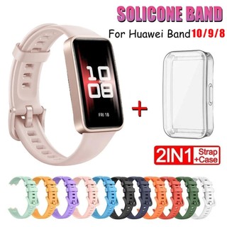 Dây đeo thay thế cho Huawei Band 10 8 9 Vòng đeo tay thể thao silicon trên dây đeo thông minh 8 9 10 Dây đồng hồ