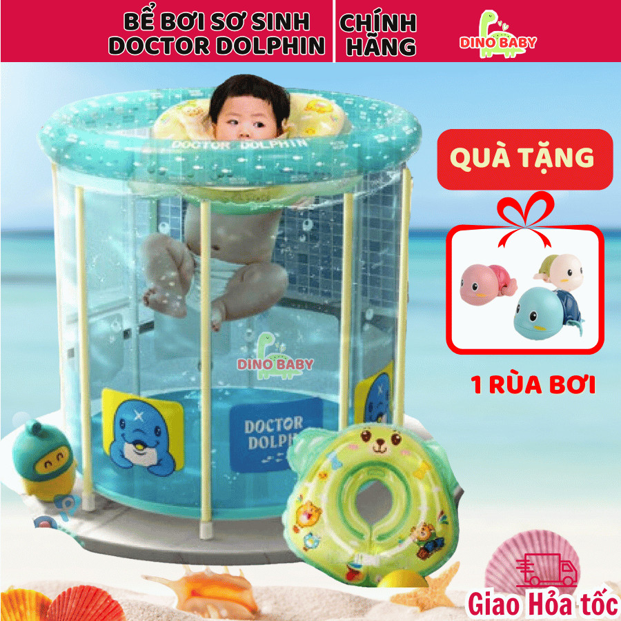Bể bơi cho bé TẶNG PHAO BƠI, bể bơI thành cao Doctor Dolphin, hồ bơi đứng hồ bơi thủy lệu DINO
