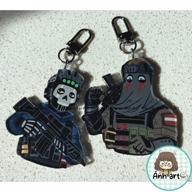 Ghost and Konig | COD Acrylic Keychain