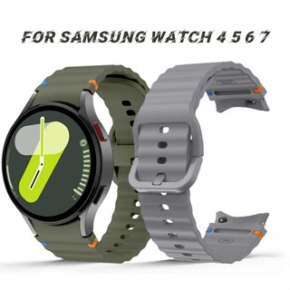  Ban Đầu Dây Silicon Cho Samsung Watch 7 6 5pro 5 4 44mm 40mm 45mm FE Vòng Tay Thể Thao Cho Galaxy Watch 6 Cổ Điển 43mm 47mm Dây Đeo 
