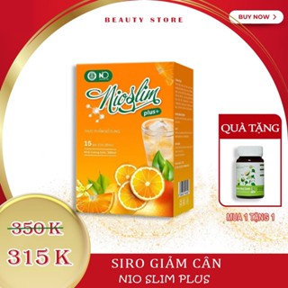 Siro Giảm Cân Nio Slim Plus  Chính Hãng Hộp 15 gói 10ml Tặng Detox Rau Củ