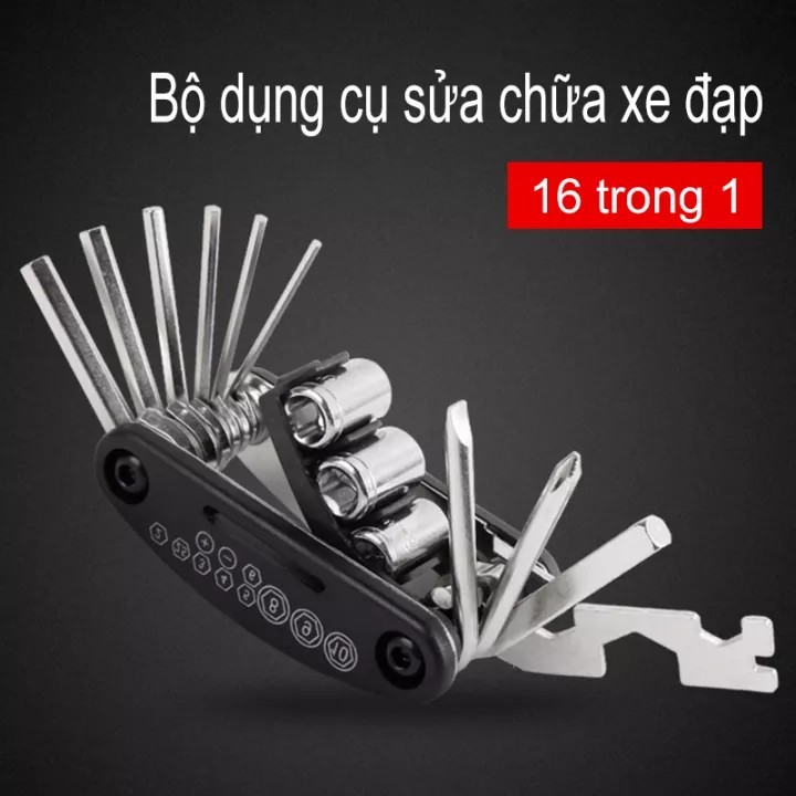 Dụng Cụ Sửa Chữa Cầm Tay Đa Năng Tua Vít 16 trong 1 Hex Screw, Bộ Lục Giác Sửa Xe Đạp Đa Năng
