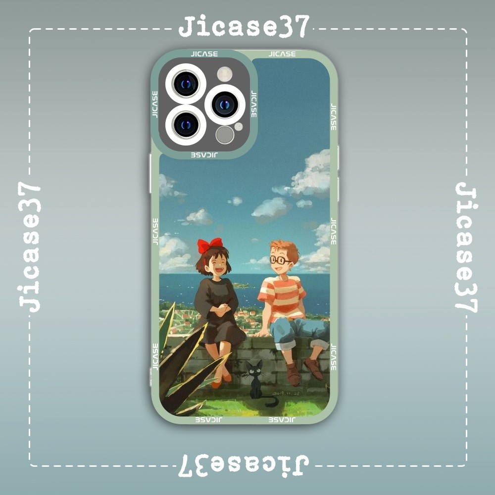 Ốp lưng iPhone Cạnh Vuông Samsung Xiaomi Oppo Hoạt hình Ghibli Dịch vụ giao hàng của phù thủy Kiki