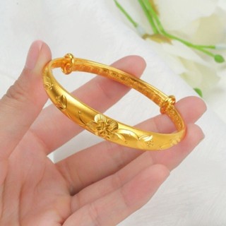  Vòng tay nữ cao cấp chạm khắc vàng Phụ kiện thời trang cao cấp đẹp và tinh tế Quà tặng ngày lễ Phong cách kéo đẩy Kích thước có thể điều chỉnh 