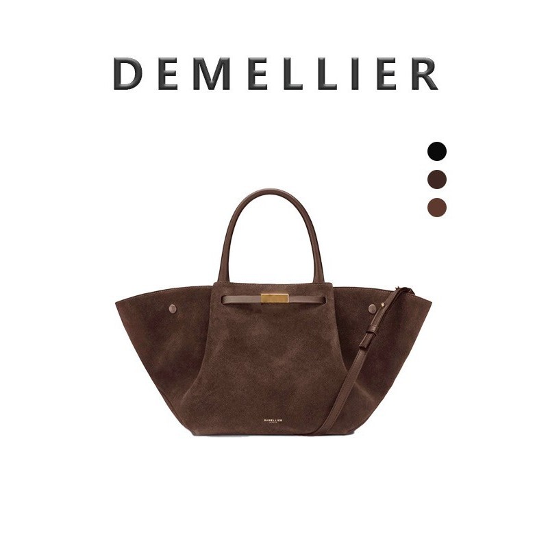 Demellier2024 Phong Cách Mới Cao Cấp Cảm Thấy Da Lộn Túi Tote Đi Lại Retro Một Vai Di Động Túi Nách