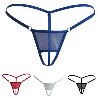 BLURVER~Men Underwear Plain Casual G string Jock strap Knickers See through Stretch