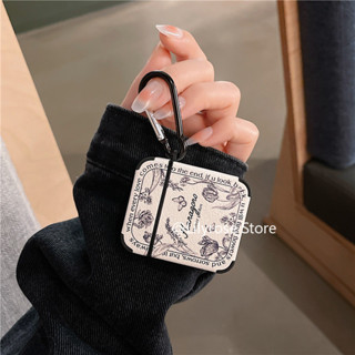 Ốp Da Cho AirPods 4 [2024] AirPods Pro2 Pro 3 2 1 Apple EarPods Bảo Vệ Tai Nghe Không Dây Hoa Đen Trắng