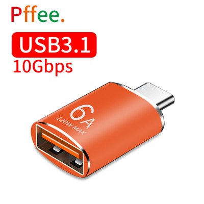 Pffee 10Gbps USB3.1 Tốc Độ CaoOTG Adapter USB Sang C Cắm 6A Nhanh Charing Adapter Cáp Cho Điện Thoại Đầu Nối Đĩa Trung Tâm Tay Cầm Chơi Game Bàn Phím Chuột