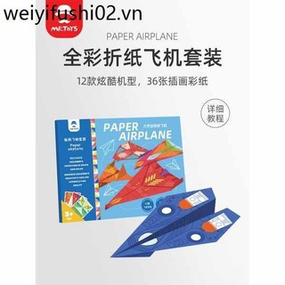 Origami diy Handmade Đồ Chơi Giấy Máy Bay Origami Trẻ Em Đồ Chơi Ngoài Trời Bay Video Hướng Dẫn Giấy