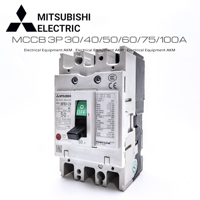 APTOMAT 3 PHA NHẬT CŨ , MCCB 3 PHA MITSUBISHI MẶT TRẮNG 30A-40A-50A-60A MỚI 99%-  ĐỊNH ĐIỆN ELECTRIC
