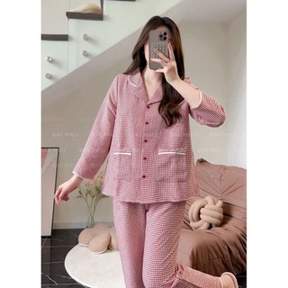  BAE MALI - Bộ mặc nhà pijama kẻ dài tay  SP589 