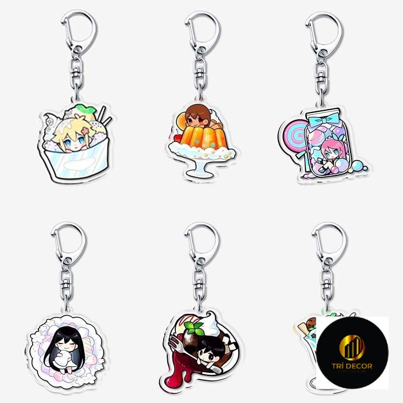 Móc khoá Anime Manga 2023 New 5cm Cool And Fun Pixel Acrylic Omori Game Cute phụ kiện trang trí dễ t