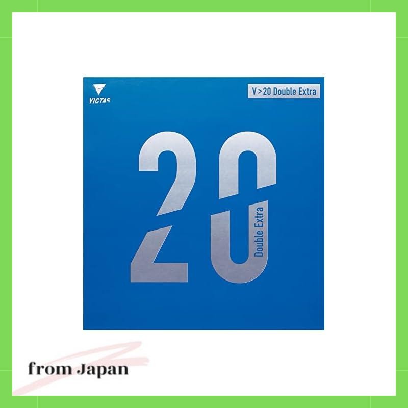 VICTAS Table Tennis Rubber V>20 Double Extra (Double Extra) Back Soft Black (0020) 2.0 200080