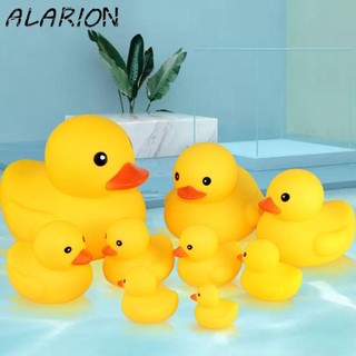 Vịt ALARION với đồ chơi tắm âm thanh bóp, Đồ chơi tắm cho bé vịt vàng Phao vịt vàng, Đồ chơi nước mềm mại có âm thanh Bóp cao su Đồ chơi nước vịt vàng nhỏ cho trẻ em