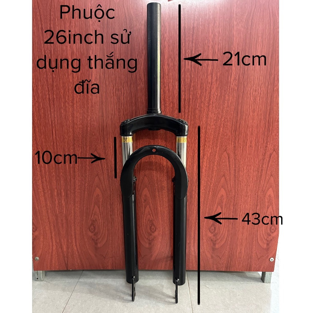 Phuộc xe đạp thể thao bánh 26inch, Phuộc nhún xe đạp bánh 26inch giá rẻ