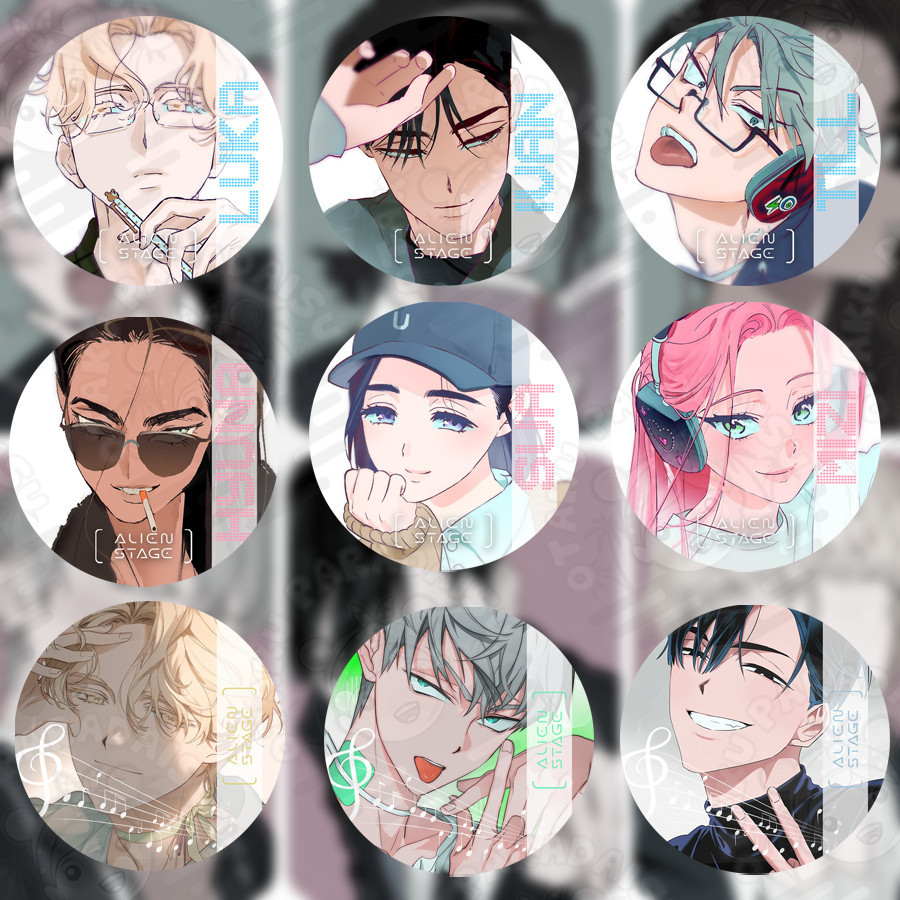 [ PIN ] Alien Stage Button Pin / Badge Hyuna Luca Ivan TIll Mizi Sua - Size To 58mm - Ghim Anime Hìn