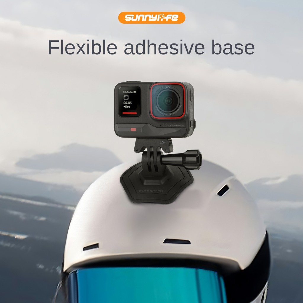 Sunnylife ACTION 5Pro / Ace Pro2 Đế dính linh hoạt GoPro13 Giá đỡ mũ bảo hiểm cong