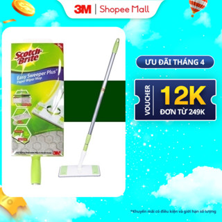 Cây lau nhà siêu tốc, 360 độ 3MTM Scotch-BriteTM, dùng khăn giấy thay thế , 1 cây lau & gói 5 khăn, Dùng vệ sinh sàn nhà