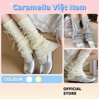  Tất Loe Đính Nơ Caramella Tất Len Tất Ống Chân Dệt Kim Tất Vớ Nữ Tất Giữ ấM Y2k Jk Mùa Thu Đông H145 