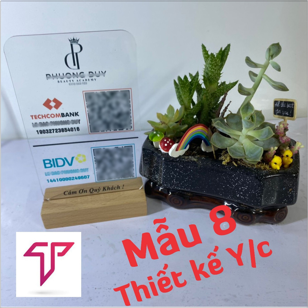 Bảng QR code, biển quét mã QR quầy lễ tân chất lượng trên mica in cực nét giao hàng nhanh, qr code đ