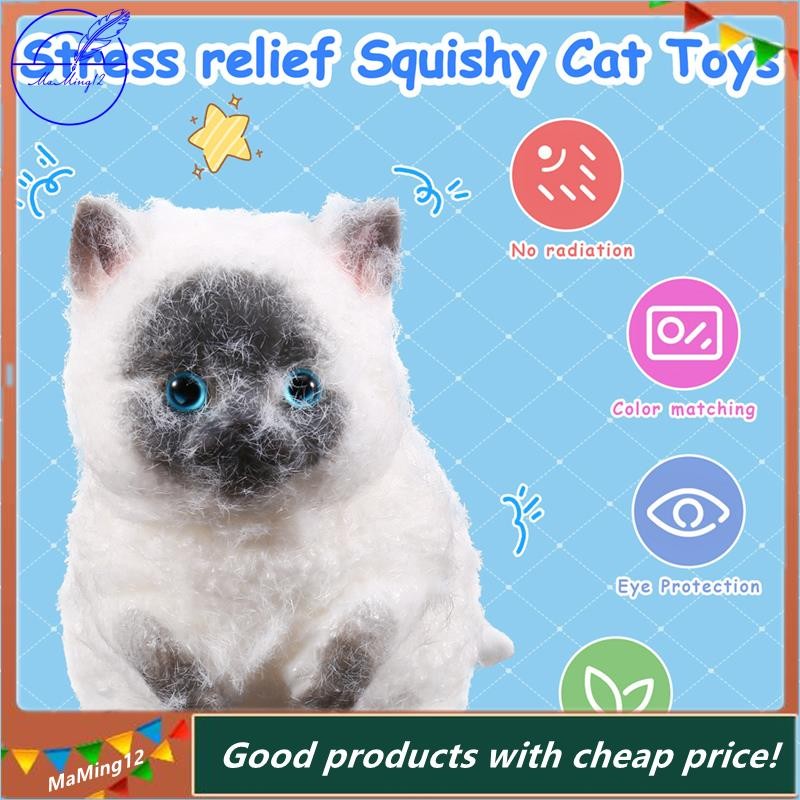 [MaMing] Đồ chơi mèo Squishy nhỏ Giảm căng thẳng Đồ chơi Squishy Mèo ngộ nghĩnh Đồ chơi Squishy Mèo 