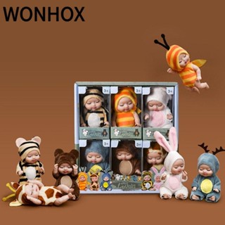  WONHOX    Búp bê mô phỏng giấc ngủ Khớp nối bằng nhựa di chuyển được Búp bê BJD di chuyển Quần áo động vật vui nhộn Trang phục vui nhộn cho bé gái Quà tặng sinh nhật bé gái 
