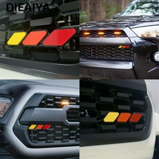 DIEAIYA Huy hiệu lưới tản nhiệt 3, Biểu tượng chống va chạm ABS, Dán bảo vệ vết xước Phụ kiện ô tô bền bỉ cho Toyota / Tacoma 4Runner / Tundra Highlande