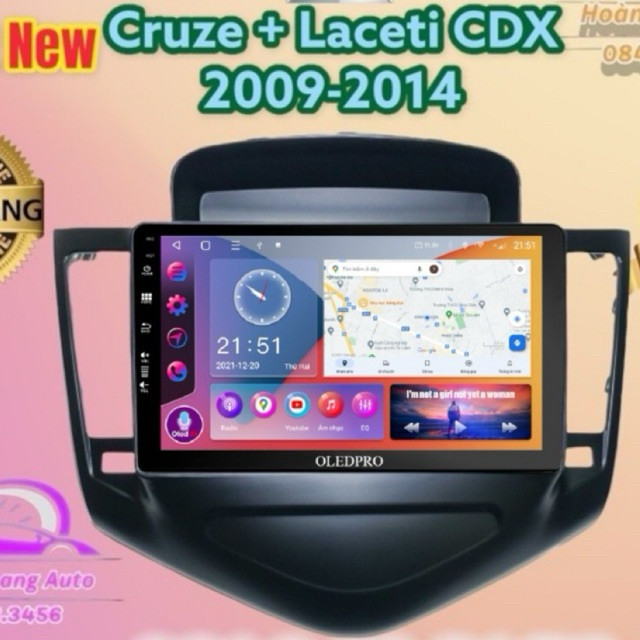 Màn hình Android OLEDPRO A5 New Theo Xe CRUZE + Laceti Nhập 2009 - 2014, kèm dưỡng và canbus + jack 