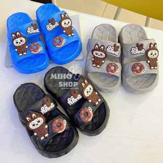  Dép lê 2 quai labubu đế cao siêu nhẹ cho bé trai 