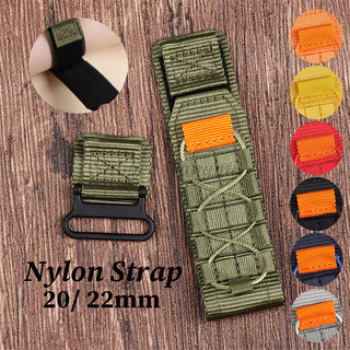  20mm 22mm Nhiều Màu Sắc Nylon Vòng Đồng Hồ Dây Thể Thao Đa Năng Vải Phong Cách Quân Sự Vòng Tay Nam Nữ Thay Thế Dây Đeo Tay Đồng Hồ Phụ Kiện 