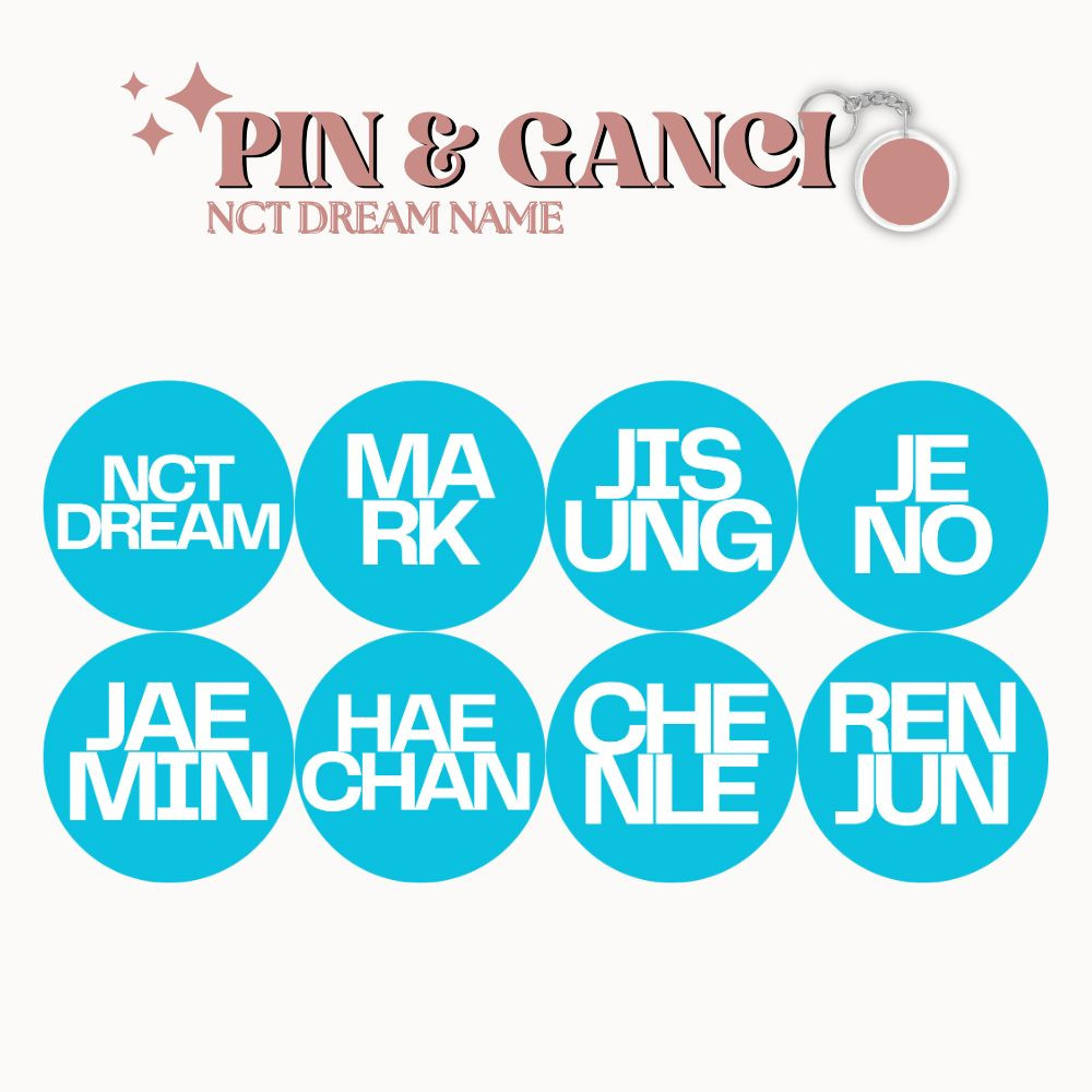 HUY HIỆU TRÒN ⭐️ NCT DREAM NAME - Kích Thước 58mm - Ghim KPOP / Ghim Cài IDOL [ FREESHIP ]