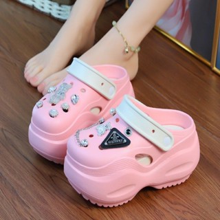 Mẫu mới năm 2025 Giày xỏ ngón nữ mùa hè Phong cách mới Mặc ngoài đế dày Giày sandal nâng cao Dép chống trượt Hai @20241114