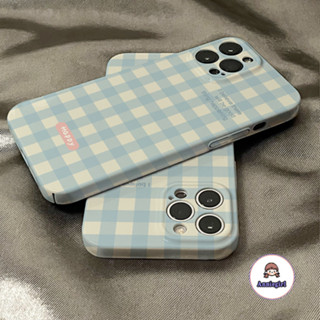 Ốp Điện Thoại Bảo Vệ Ống Kính Kẻ Sọc Màu Xanh INS Đơn Giản Cho Iphone 11 15 14 Pro Max 12 13 Promax XR XS Max 7Plus 8Plus 7G / 8G SE Ốp lưng Chống Sốc PC Cứng