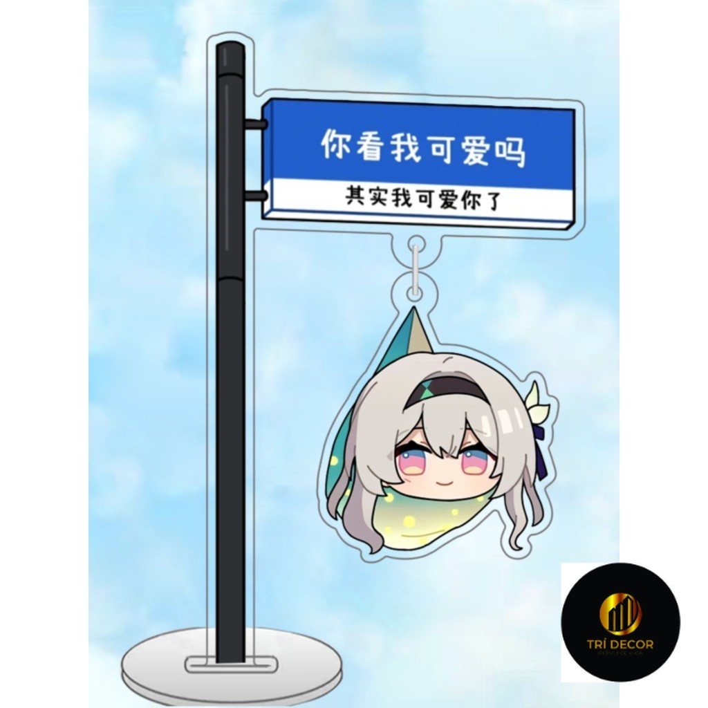 Móc Khoá, Mô Hình Standee Game Honkai: Star Rail Himeko Feixiao Trang Trí Bàn Học, Làm Việc