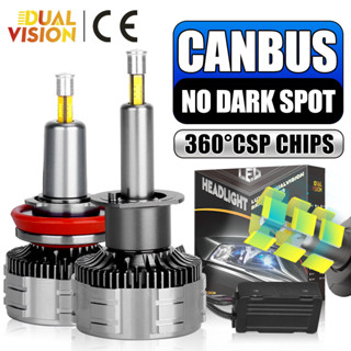 Đèn Pha Dualvision H7 Cho Ô Tô LED Canbus 360 3D CSP H4 H11 H1 H8 9005 HB3 9006 HB4 H9 9012 HIR2 H9 Đèn Tự Động Cho Ống Kính Máy Chiếu U77
