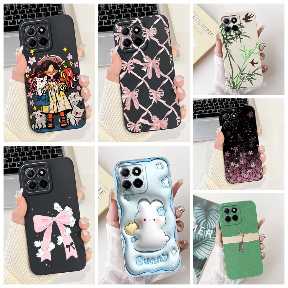 Honor X8b Ốp Lưng Thời Trang Thẩm Mỹ Bướm Hoa Mèo Dễ Thương Bé Gái Ốp Lưng X8b Honor Ốp lưng LLY-LX1