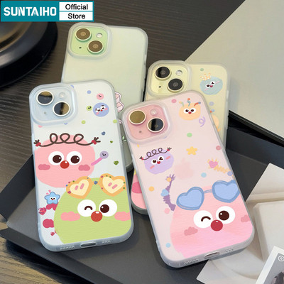Suntaiho Ốp Lưng iPhone Đẹp Ngộ nghĩnh Hồng Bóng Búp Bê Họa Tiết Trong Suốt Mờ Dành TPU Silicon Mềm Cao Cấp Chống Sốc Ốp điện thoại Cho Iphone 16 15 14 12 13 11 Pro Max IP 7 8 Plus Iphon X Xs XR Xs Max Hàn quốc Ốp Lưng