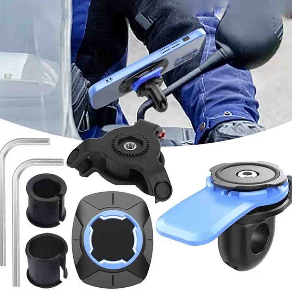 Motorcycle Electric Bicycle Phone Holder Quick Mount Bike Mobile Phone Stand 360° Rotation Cycling B